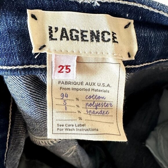 NWT L'AGENCE Dean High Rise Cigarette Straight Jean in Frisco - Size 25 - Picture 3 of 7
